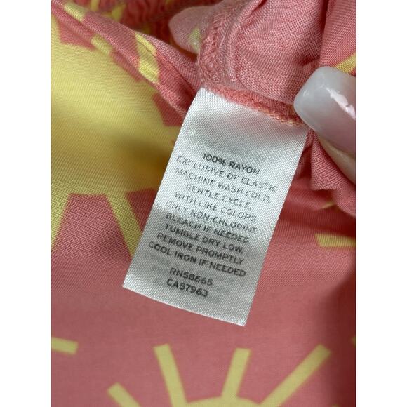 TUCKER & TATE Girls Romper Sz Small Pink Sun Summer Colorful Vacation Beach - Picture 8 of 8